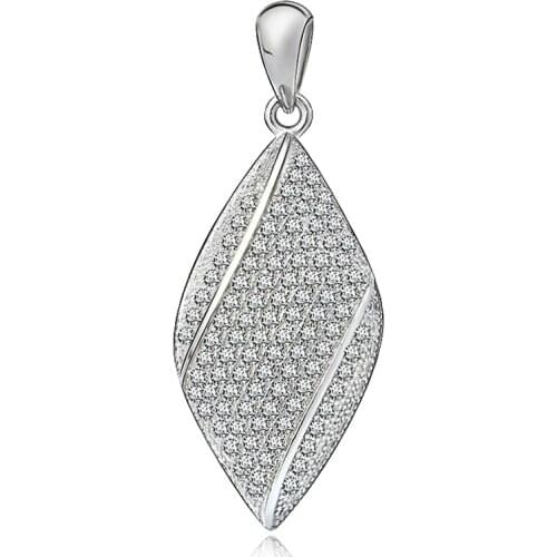 GND0743 High Quality 100% Real 925 Sterling Silver Pendant Crystal Geometric Shape Necklaces Pendants Luxury Jewelry For Women