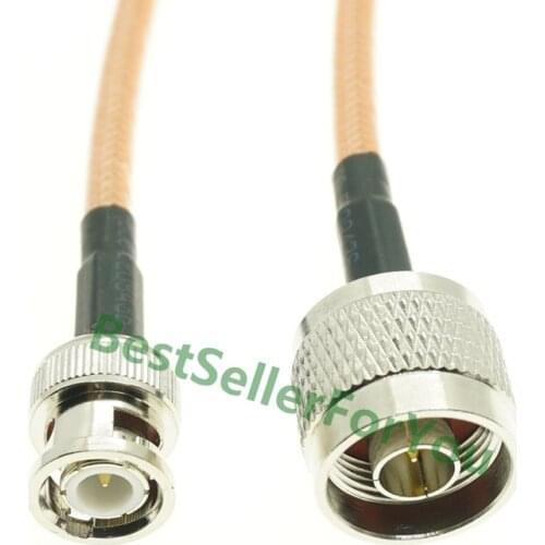 RG142 CABLE BNC male plug to N male RF Pigtail Caox Jumper Cable