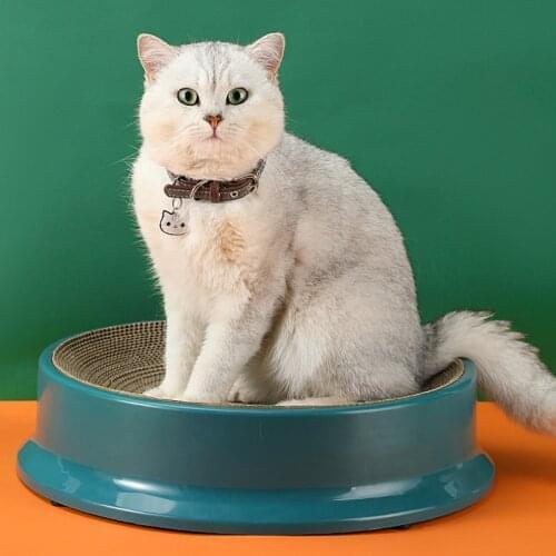 Compass Round Cat Scratcher Replaceable Corrugated Paper Scratch Resistant Strong Stable Pet Nest Claw Grinding Toy Pet Supplies