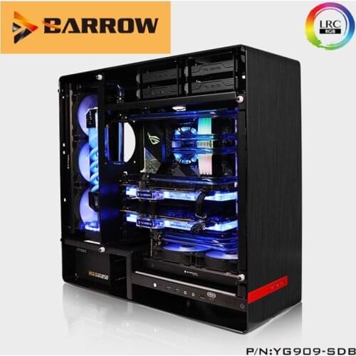 Barrow water cooling kit YG909-SD,Waterway Board For INWIN 909 Case,For Intel CPU Water Block & Single/Double GPU/Pumps Building