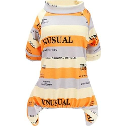 Pet Dog Summer Jumpsuit Print Pajamas Small Costume Fully Covered Belly Clothes