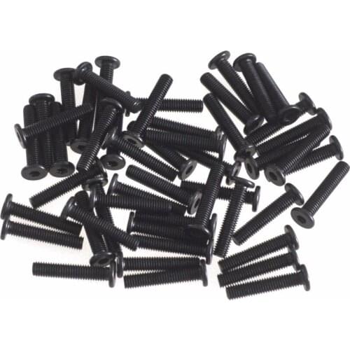 M5 x 25MM Low Carbon Steel 3D printing flat head screws Hex Socket Machine screws Fully Threaded, Machine Thread Pack of 50