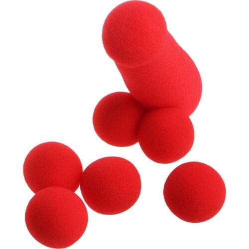 Small Sponge Brother 4Pcs Red Sponge Balls Funny Stage Prop Magic Tricks Toys