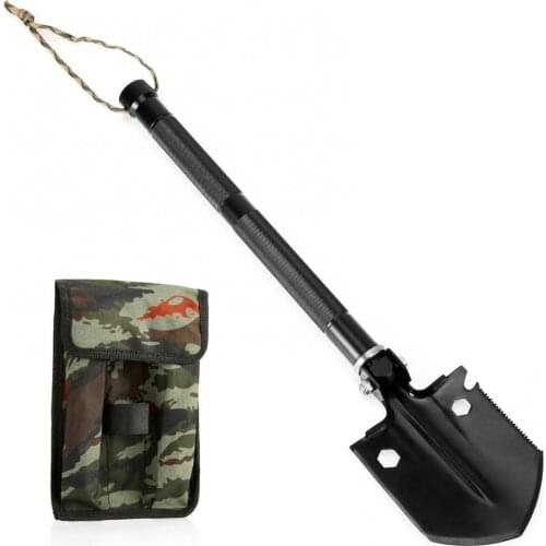 Multi-function Folding Shovel with Storage Pouch Outdoor Camping Spade Camping Shovels Outdoor Digging Shovel Camping Tools Kits