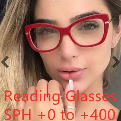 Fashion Square Women Reading Glasses Acetate Metal Computer Eyeglasses Lady Anti Blue Light Eyewear High Quality Myopia Glasses
