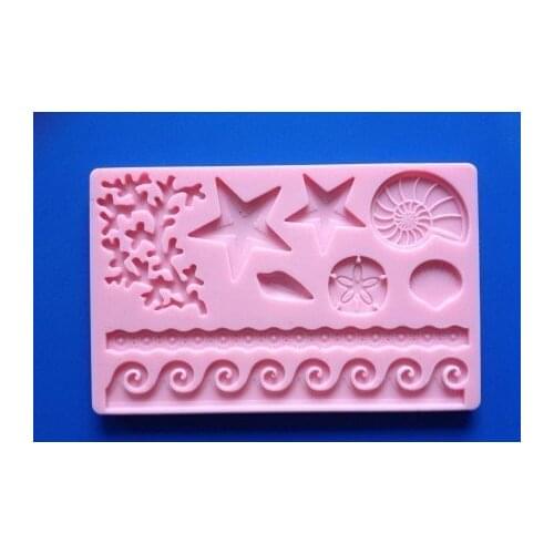 Sea life Fondant Mold Silicone mold DIY gumpaste flowers Cake Decorating
