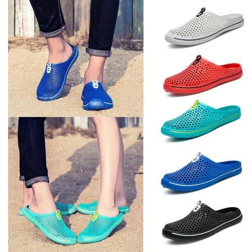 Men New Shoes Unisex Hollow Out Casual Couple Beach Sandal Flip Flops Shoes Hawaii Seaside Casual Slippers Chaussure Homme 2021