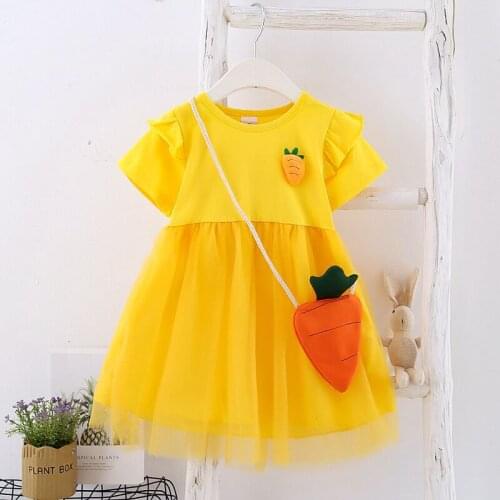 MFR-002 New Arrival Children Fashion Summer Cute Dress Girls Clothing Princess One-Piece Chinese Style Tutu