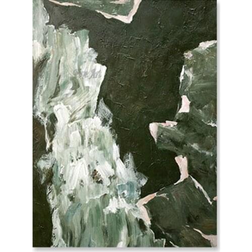 New Design High Quality Hand-painted Modern Green Oil Painting on Canvas Modern Art Oil Painting for All Kinds of Wall Decor