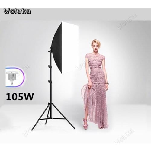 Single lamp head 105W LED Lamp bulb photography softbox set video beauty lighting kit Studio fill light Stand kit CD50 T10