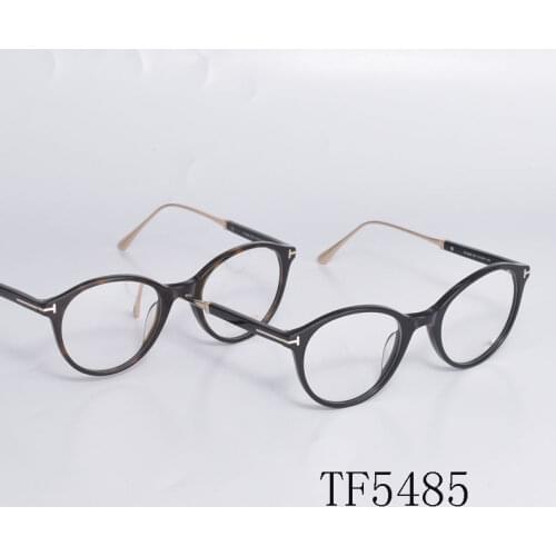 Tom For Men Eyeglasses Frames Forde Round Acetate Women Men Reading Myopia Prescription TF5485 EyeGlasses With Case