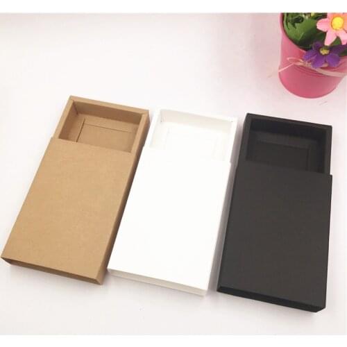 20 pcs Drawer Gift Boxes Kraft Brown Handmade Soap Packaging Boxes Party Storage box For Jewerly/Candy/Handicraft