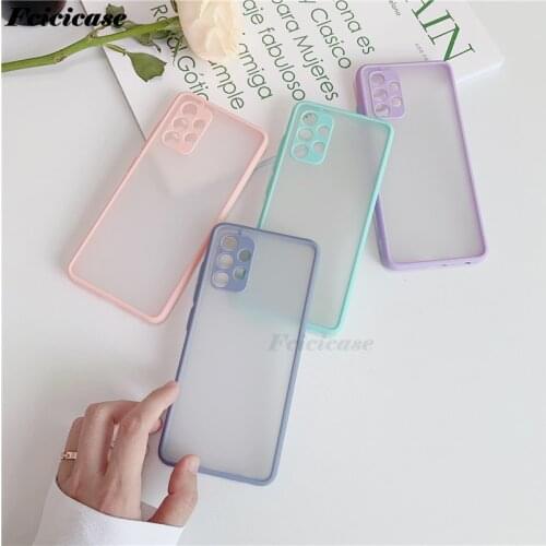 Transparent Matte Clear Case For Samsung Galaxy A32 4G A52 5G A72 A12 A42 A71 A20S A21S A02S S21 Ultra Camera Protection Cover