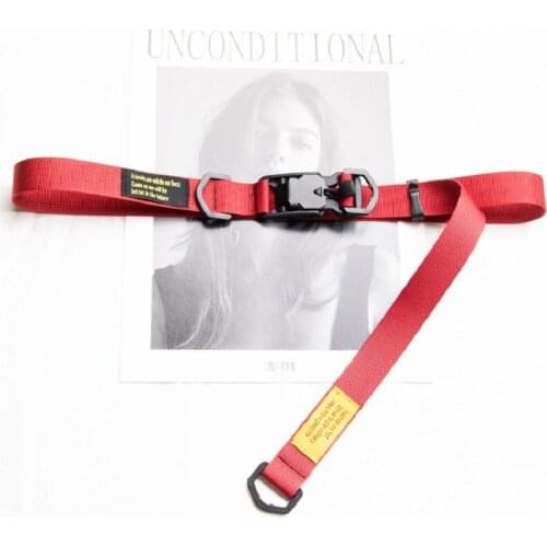 SALE Fashion Canvas Mens Womens belt Hip-Hop Magnetic Buckle Japanese Korean Trend All-Match Jeans Student Couple Belt female