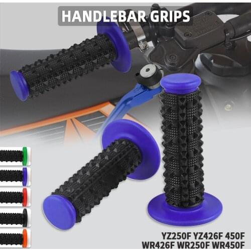 Dirt Pit Bike Rubber Handlebar grips bar End For YAMAHA YZ125X YZ250X YZ250FX YZ450FX Motocross Universal handle bar YZ 125/250