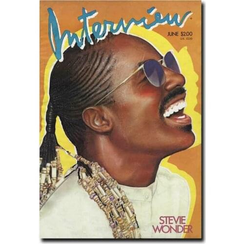 Stevie Wonder Silk Fabric Wall Poster Art Decor Sticker Bright