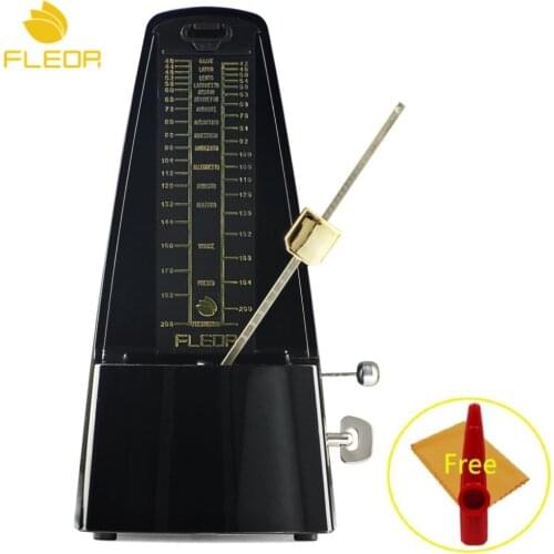 FLEOR Black Universal Mechanical Metronome Winding Mechanism Metronome for Piano Violin