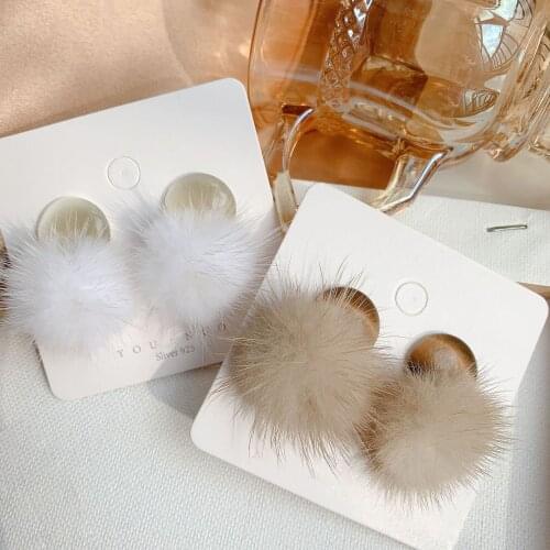 Funny Earrings серьги Earrings for Women Girl Furry Earrings Brithday Party Jewelry Gift kolczyki boucle oreille femme damskie