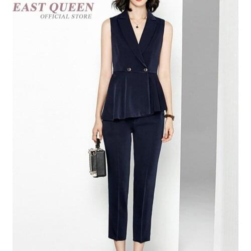 Female set 2 pieces pants women business office pantsuit womens two piece sets 2018 ladies two piece set top and pants FF792