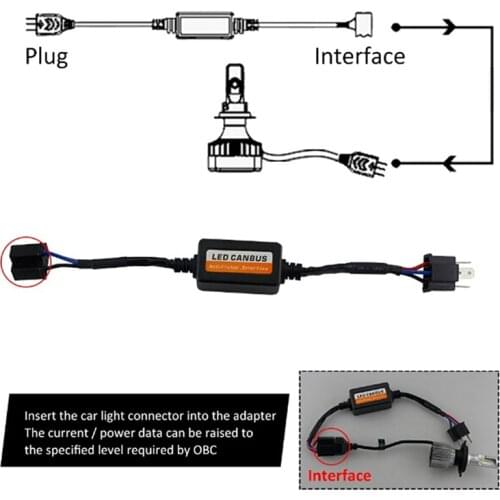 1Pair 9004/9007 H1 H13 H4 H7 H8 Car Headlight Decoder Adapter DRL LED Error Canceler