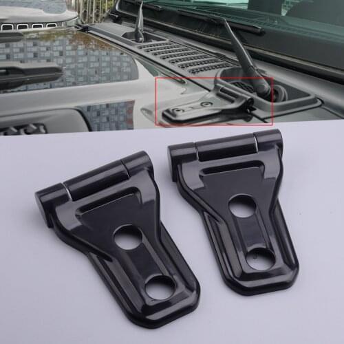 1 Pair Car Hood Engine Hinge Cover Buckle Matte Black ABS Plastic fit for Jeep Wrangler JL 2018 2019 2020