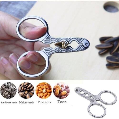 1PC Melon Sheller Kitchen Household Walnut Nutcracker Opener sunflower Nut Scissor Plier Pine tool Clamp Cracker Seed D4K8