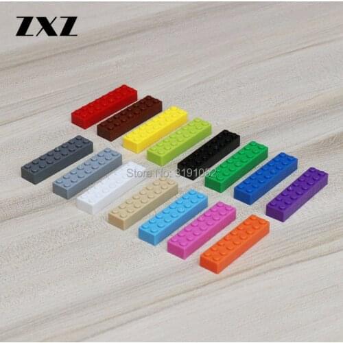 100pcs Brick 2 X 8 3007 DIY Enlighten Toy Plastic Building Blocks For Kids Assembles Particles Figures Plastic Bricks Thick 2x8