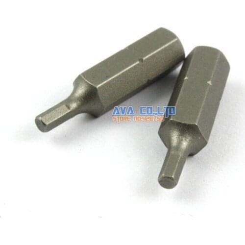 20 Pieces Magnetic Hexagon Screwdriver Bit S2 Steel 1/4" Hex Shank 25mm Long H2.5 Tip (25mm x H2.5)