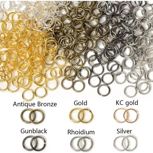 200pcs/lot Dia 3mm-12mm Metal Jump Rings Split Rings Connectors Diy Necklace Earring Accessories For Jewelry Making Findings
