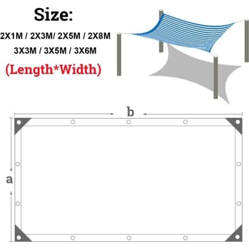 2x1m/2x3m/2x5m/2x8m/3x3m/3x5m/3x6m Awning Waterproof Tarp Tent Shade Ultralight Outdoor Camping Rain Fly Beach Sun Shelter
