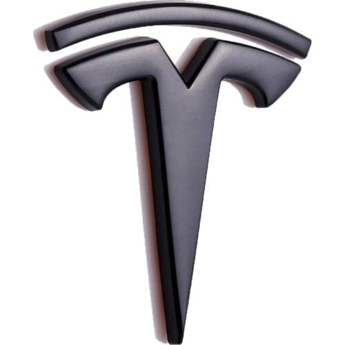 3D Metal Car Side Fender Rear Trunk Emblem Sticker Badge Decals for Tesla Roadster Model S / X/ 3 /SUV Decorative Accessories
