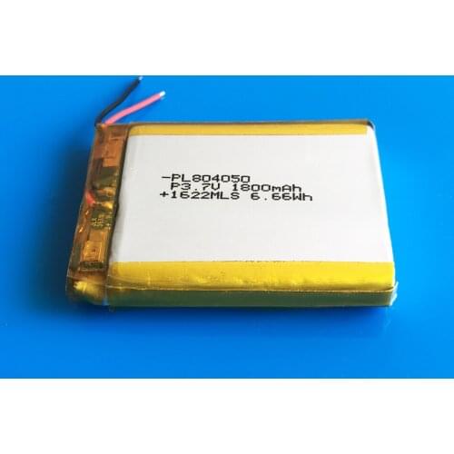 804050 3.7V 1800mAh lipo rechargeable battery cells power for MP3 GPS navigator DVD power bank Tablet PC Laptop PAD Keyboard PSP