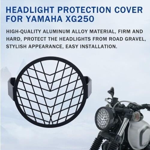 For YAMAHA XG250 Tricker Motorcycle Front Headlight Cover Mesh Grille Lampshade Vintage Headlight Protector Retro Grille Lampsh