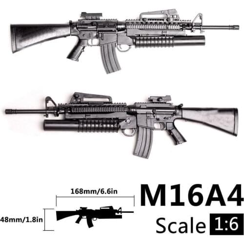 1:6 1/6 Scale M16A4 Assault/Automatic Rifle Launcher Gun Model Toys Action Figures Accessories Assembly Gun Gundam Model Toys