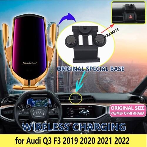 Car Mobile Phone Holder for Audi Q3 F3 MK2 2019 2020 2021 2022 Telephone Stand Charging Bracket Accessories for iphone Huawei