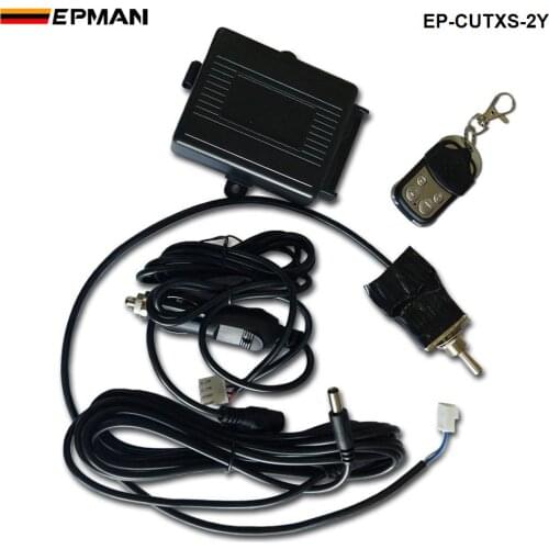 Wireless Remote control 12ft Wiring Harness For Exhaust Muffler electric Valve Cutout System Dump EP-CUTXS-YK