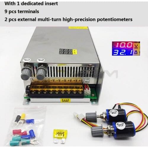 Digital display Switching Power Supply 1000W Adjustable transformer AC 220V 110V To DC 12v 24v 36v 48v 60v 80v LED Laser Driver