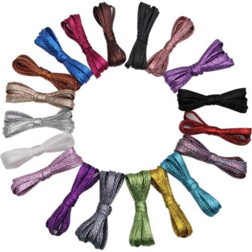 Coolstring Cool Flat Glitter Shoelaces Shiny Fashion Sparkly Shoe Laces Christmas Colors Chic Shimmering 7mm Metallic Bootlaces