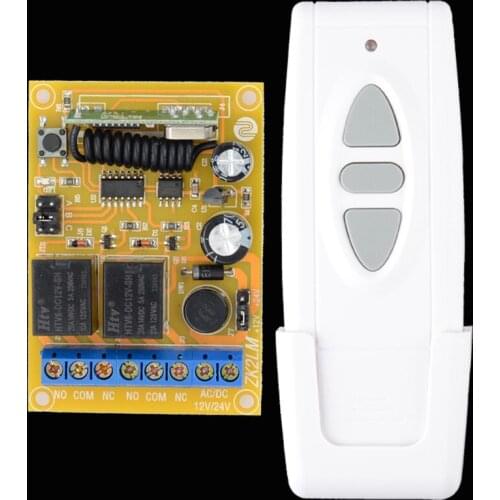 DC 12V 24V Remote Control Switch System + 3-Button Big Controller For 12V 24V Motor Forward Stop Reversal
