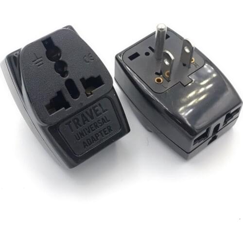 India EU AU UK Russia to USA Japan canada Philippines Thailand Taiwan Grounded US Travel Adapter Outlet 2 in 1 power plug type B