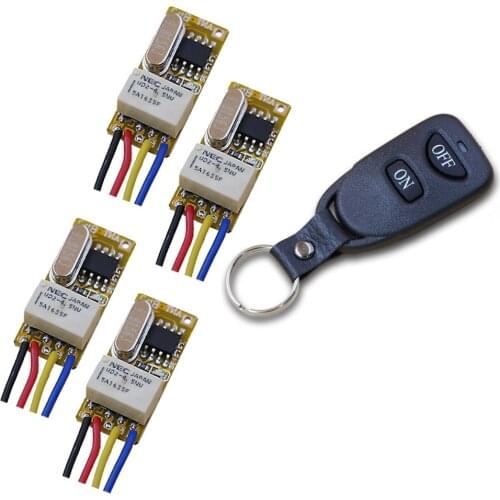 Hot Sales DC3.7V 4.5V 5V 6V 9V 12V RF Wireless Remote Control Relay Switch Receiver with Transmitter For Garage Doors 315/433mhz