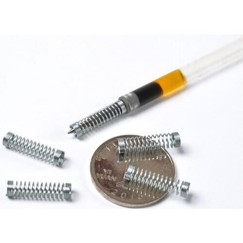 Customized Steel Small Ballpoint Pen Compression Spring, 100PCS , For Sale,0.4mm Wire Diameter*4 .5mm Out Diameter*18mm Length