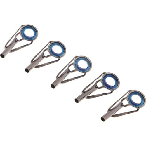 5pcs Tangle Free Fishing Rod Guides Tips Ceramic Eye Rings DIY Rod Building Fishing Tools 2.5/3/3.5/4/4.5mm