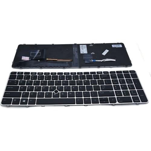 Laptop US Keyboard with Backlit Point Stick Frame For HP 836623-001 EliteBook 85
