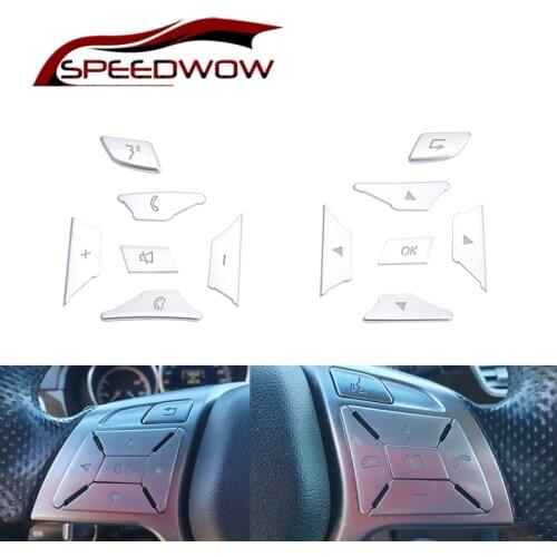 SPEEDWOW Car Steering Wheel Button Switch Trim Cover Sticker For Mercedes Benz A B C E ML GL CLA GLA GLK SL SLK Class W176 W246