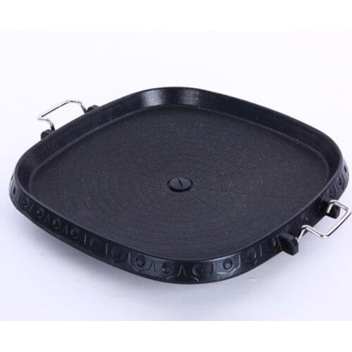 Korean Square Barbecue Plate Steak Frying Pan Barbecue Maifan Stone Baking Tray Home Wild Portable Barbecue Tray
