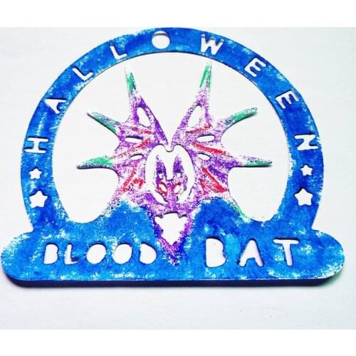 Blood Bat Carbon Steel Knife Mould Embossing Mould Cutting Knife Die DIY Puzzle Halloween Handicrafts