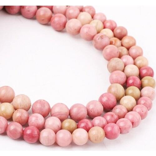 Wholesale High Quality Natural Stone Rhodonite Loose Round Beads For Jewelry Making