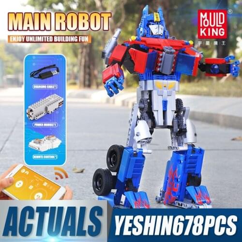 MOULD KING 15036 Creative Toys The APP RC Controlled Changing Robot Model Motorized High-Tech Building Block Bricks Kids Gifts