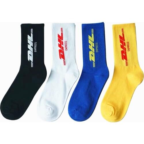 Unisex Mens Crew Cotton Socks DHL Express Hip Hop Socks Vetements Style Letter Print Hipster Men Woman Skaterboard Fashion Sock
